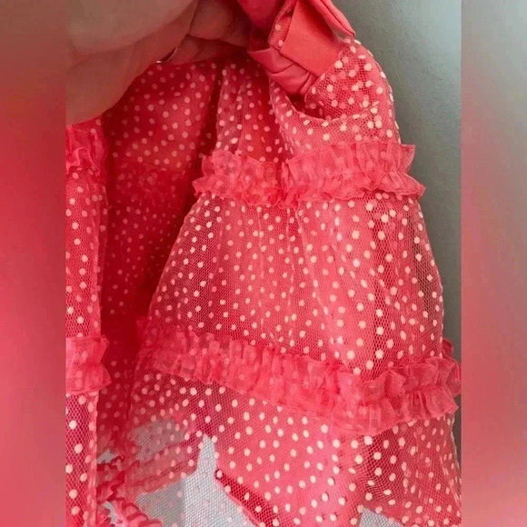 Rare Editions coral dot dress size 12m - Picture 3 of 4
